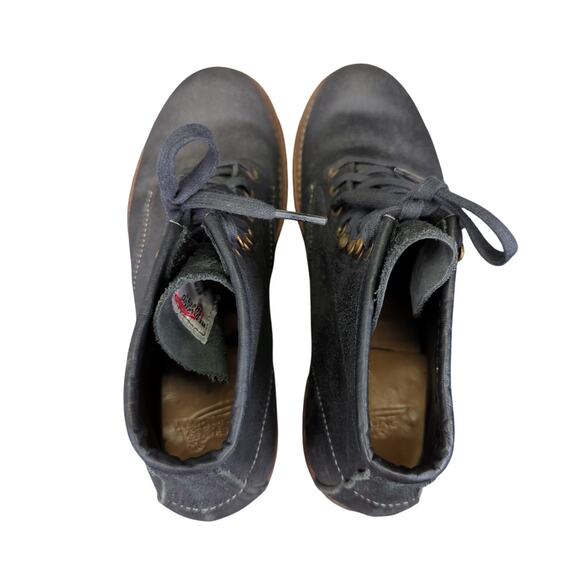 Red Wing 2955 Blacksmith Spitfire Boots Heritage Black Men's 8D Rough-out Wax - Picture 6 of 8